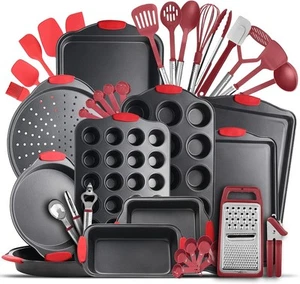 Eatex Antihaft Backformen Sets mit Backformen Set, 39 39 Teile Rot, Schwarz - Bild 1 von 9