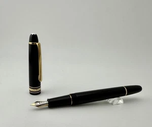 Montblanc Meisterstuck No. Pluma Estilográfica Chapada en Oro 145 Oro 14K Plumín - COMO NUEVA - Imagen 1 de 22
