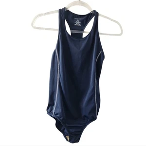 Lands' End Girls One Piece Swimsuit Navy Blue Size 11-12 Kids Bathing Suit - Picture 1 of 3