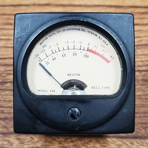 Vintage Weston  VU Meter Model 202 Rect. Type - Picture 1 of 4