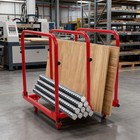 Red Heavy Duty Panel Cart 1400lbs Panel Truck For Moving Drywall Tools Artwork