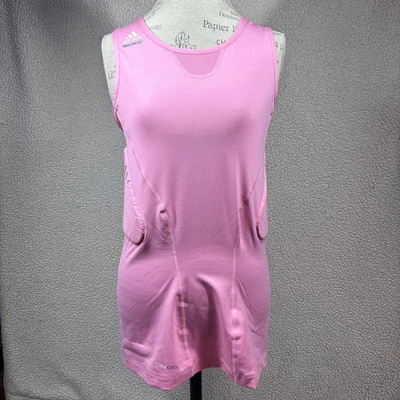 Regata Adidas Feminina Climacool Techfit Acolchoada Compressão Tamanho X-Grande Rosa - Imagem 1 de 4