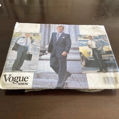Vogue 2836 V2836 Pattern Mens Coat/Jacket Pants Suit 32, 34, 36 - Image 1 of 4