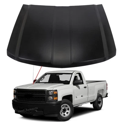 NEW Front Hood Panel Primed Black For 2014-2015 Chevrolet Silverado 1500 Foto 1 de 4