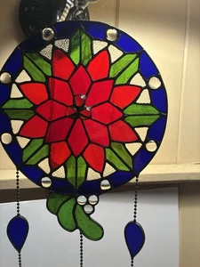 Buntglas Weihnachtsstern Windspiel - Bild 1 von 6