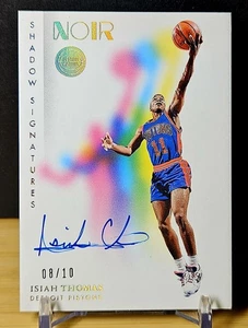 2023-24 Isiah Thomas Panini Noir Shadow Signatures Gold Prizm /10 On Card Auto - Picture 1 of 5