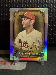 2024 Topps Allen & Ginter Chrome Trea Turner #39 Refractor Philadelphia Phillies - Picture 1 of 6
