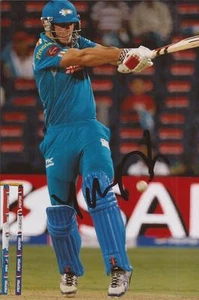 PUNE WARRIORS: MITCHELL MARSH SIGNED 6x4 IPL ACTION PHOTO+COA - Picture 1 of 1