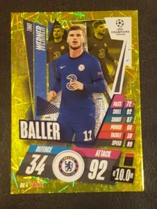 2020-21 Topps Match Attax Timo Werner #BA4 BALLER Chelsea FC - Picture 1 of 2