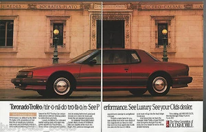 1990 OLDSMOBILE TORONADO 2-page advertisement, Olds Toronado Troféo - Bild 1 von 1