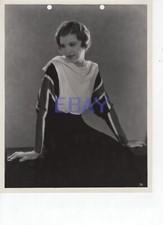 Irene Ware sits w/ hands beside her VINTAGE Photo