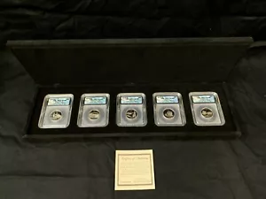 2005 S State 25C Set (5) Kansas Oregon Cali Minn West Virginia ICG PR70 DCAM COA - Picture 1 of 6