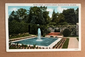 Fountain at Square Garden at Longwood Gardens in Wilmington Delaware Postcard - Picture 1 of 2