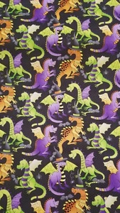 Fabric Tradition- Halloween Dragons Quilting and Crafting Fabric 🎃🎃 - Picture 1 of 3