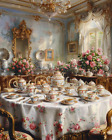 Tea Amongst the Tapestry Victorian Splendor Unveiled 8x10 Print