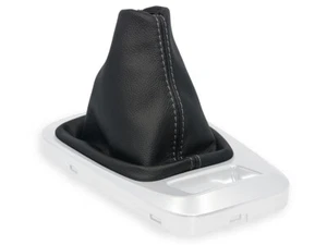 FOR PEUGEOT 3008 5008 GEAR SHIFT BOOT GAITER COVER LEATHER STITCHING GRAY - Picture 1 of 5