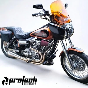 2-1 Exhaust Harley-Davidson Dyna CVO Fat Bob FXDFSE Pipes - Picture 1 of 3