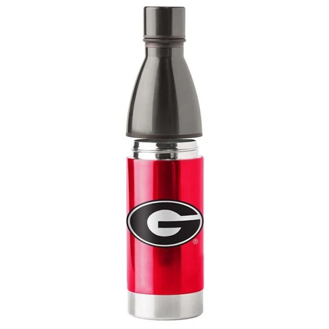 Georgia Bulldogs 25 oz Stainless Steel Water Bottle NCAA Boelter Hot / Cold Cover