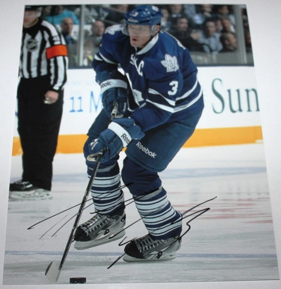 DION PHANEUF SIGNED 8X10 PHOTO TORONTO MAPLE LEAFS COA - Image 1 of 1
