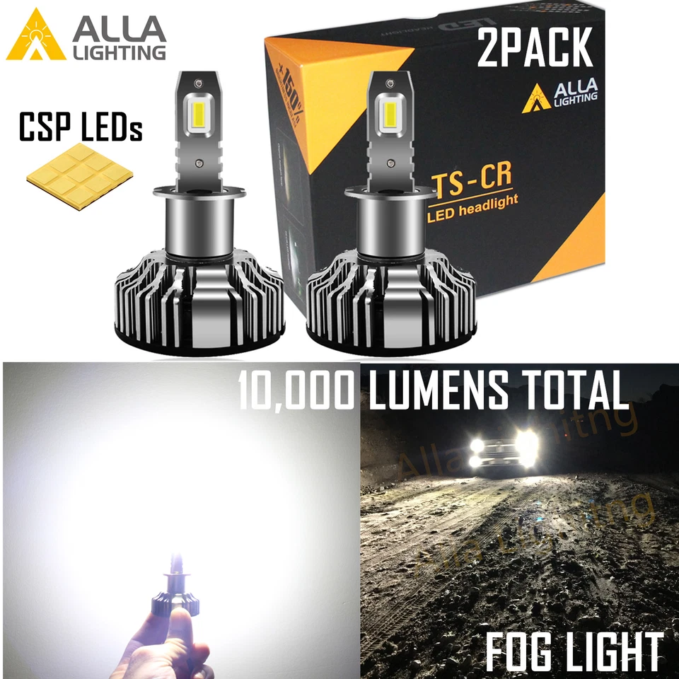 Alla Extremely Bright LED H3 Cornering|Driving Light|Headlight Bulb White 6000K - Image 1 of 4