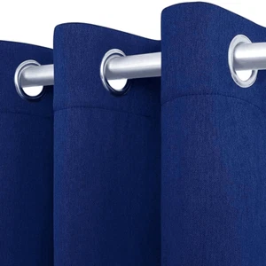 2 Pack Blackout Curtains for Bedroom with Grommet 42x84 inch Navy Blue - Picture 1 of 6