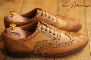 Zapatos Oxford Brogue de cuero tostado Grenson para hombre UK 9 G US 10 EU 43 - Imagen 1 de 10