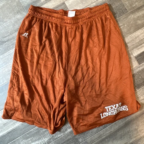 Russell Athletic Texas Longhorn Basketball Shorts Mesh College University 9" XXL Cover