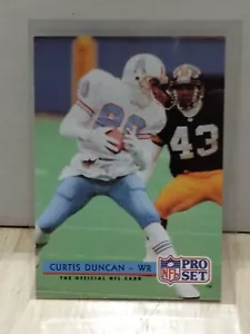 Pro Set #183 Curtis Duncan Houston Oilers 1992 - Imagen 1 de 7