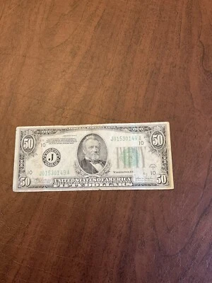 50 dollar1934C note CIRCULATED FEDERAL RESERVE NOTE - Image 1 of 2