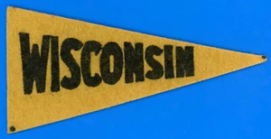 Old Vintage Antique 1950's-1960's "Wisconsin" Mini Pennant *H352 - Picture 1 of 2