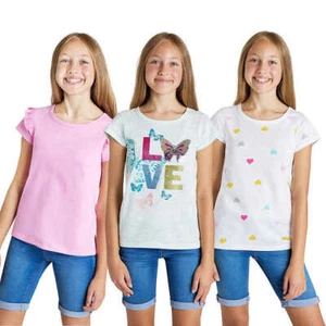 Vigoss Girls Youth 3-Pack Tee, Love, Size M (10/12) NWT - Picture 1 of 1