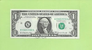 1969 ..UNCIRC $1 K 9365 3592 A .... 1969 $1 K-A NICE NOTE FRN - Imagen 1 de 2