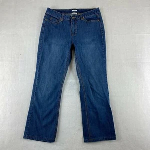 Liz & Co Stretch Bootcut Denim Jeans Women's 10 Blue Mid Rise Medium Wash - Picture 1 of 8