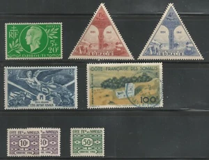 SOMALIA COAST - B.O.B. - Lot of 8 stamps - Scott no. B13 to J41 - Mixed cond'n - Picture 1 of 1