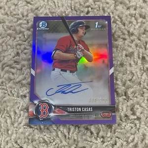 2018 Bowman Chrome Triston Casas Viola Rifrattore Auto #30/250 Red Sox CDS-TC - Foto 1 di 4