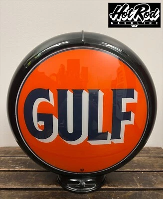 GULF Reproduction 13.5" Gas Pump Globe - (Black Body) - Image 1 of 3