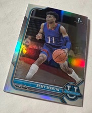 Remy Martin 2022 Topps Chrome Bowman U Refractor Card # 4 Kansas Jayhawks