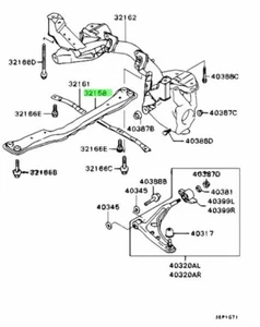 Member, FR Axle, CTR For: Mitsubishi Lancer Evo 5 6 CP9A - Picture 1 of 1