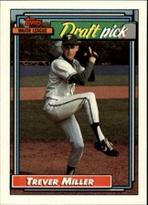 1992 Topps Baseball Card #684 Trever Miller Rookie