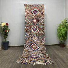 Unique 3x9 Traditional Moroccan Hand-knotted Runner Rug Hallway Carpet Remnant