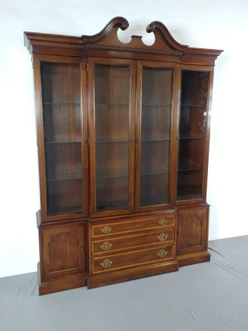 Hickory Chair Master Collection Chippendale Style Breakfront China Cabinet Cover