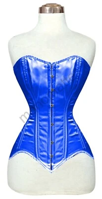 Nuevo Estilo Satén Sobre Busto Acero Deshuesado Cintura Entrenamiento Corsé Genuino Foto 1 de 2