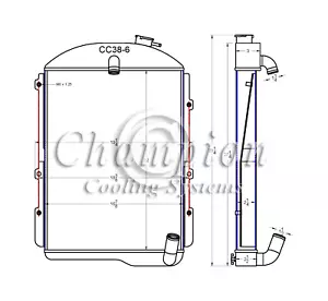 Monster Champion 3 Row All Aluminum Radiator for 1938 Chevrolet Master #CC38-6 - Bild 1 von 3