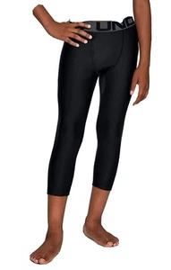 Under Armour Black HeatGear Leggings Boys Size xL 49625 - Picture 1 of 6