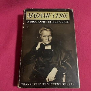 1937 Madame Curie A Biography By Eve Curie HC DJ Illustrated - Imagen 1 de 7