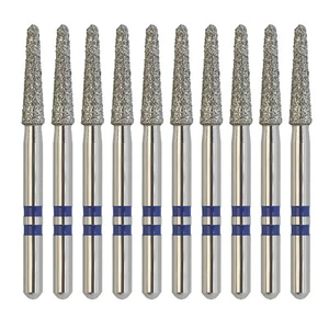 Dental Zirconia Cutter Burs Diamond Bur FG Z856/018M Medium Grit Round End Taper - Picture 1 of 8