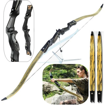 ILF 60'' Archery Recurve Bow Set 17" Riser Shooting 30-60lbs American Hunting - Image 1 of 4