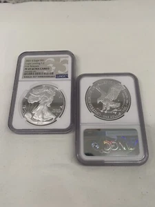 2021 S SILVER EAGLE T-2 NGC PF 69 UC 35th ANNIVERSARY LABEL FIRST RELEASES - Picture 1 of 1