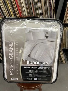 Hotel Grand European White Down Comforter. Luxury basic bedding￼King NEW1982992 - Picture 1 of 4