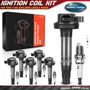 6x Ignition Coil & 6x Iridium Spark Plug Kit for Ford F-150 11-17 Lincoln Mazda - Picture 1 of 9